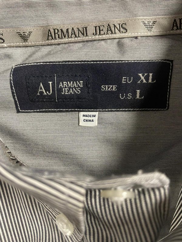 Camisa Armani Jeans Talla XL Color Gris ref 10437