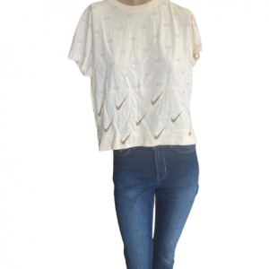 Camiseta Nike Talla L Color Beige Ref.10397