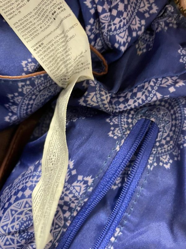 Bolso Desigual Color Azul Tejido Algodon Ref 10477