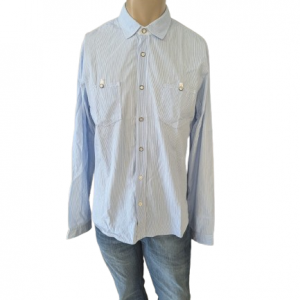 Camisa Hugo Boss Talla M Color Azul Ref 10470