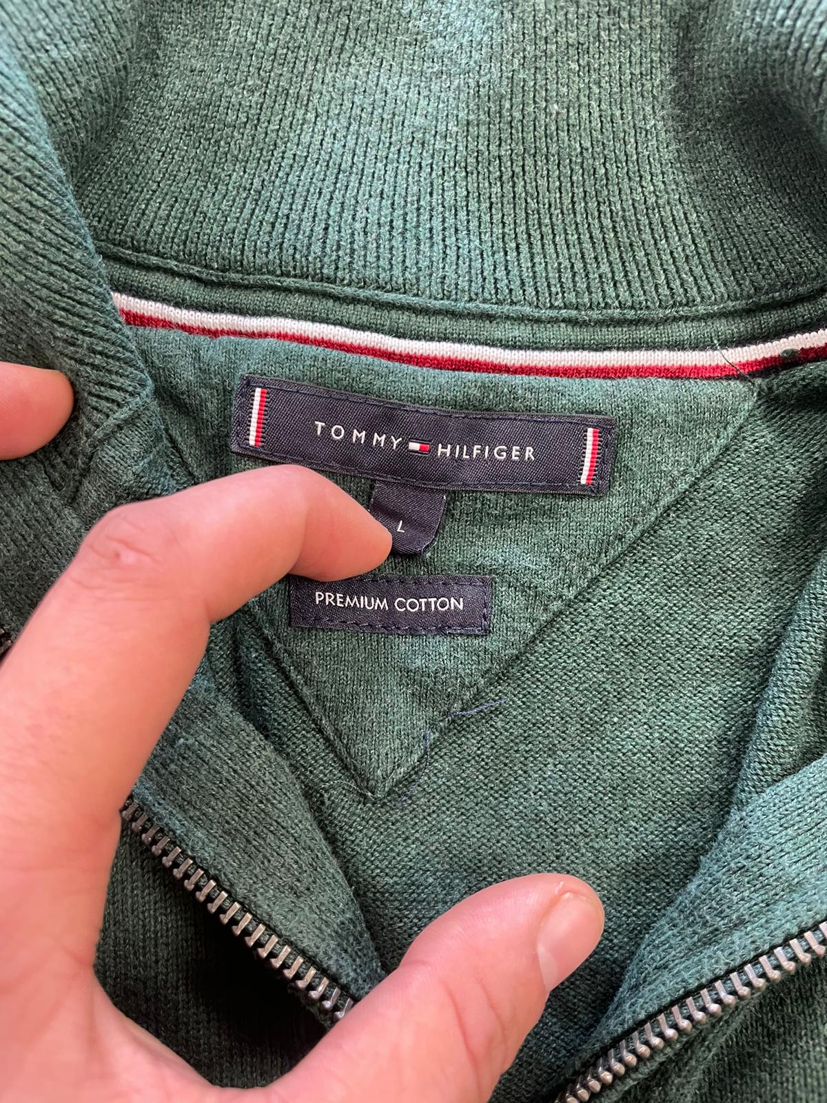 Jersey Tommy Hilfiger Hombre Talla L Color Verde Ref 02819