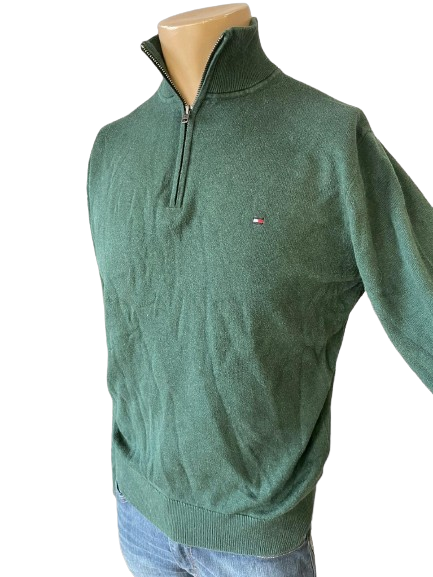 Jersey Tommy Hilfiger Hombre Talla L Color Verde Ref 02819
